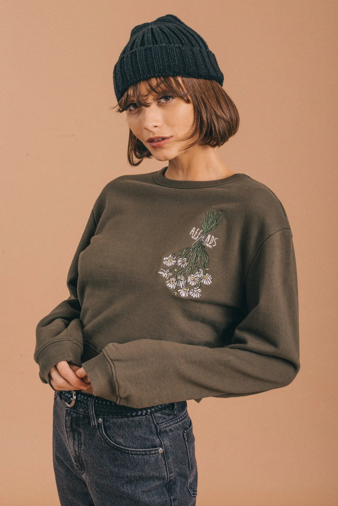 Afends Womens Dead Daisy - Crew Neck