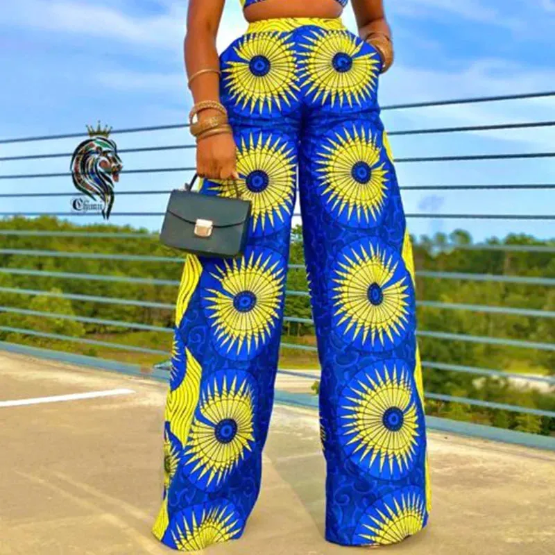 Afrocentric Boho Wide Leg Pants (Elastic Waist/Size S-XXL)