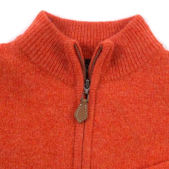 Alan Paine Inferno Lambswool Quarter Zip Jumper