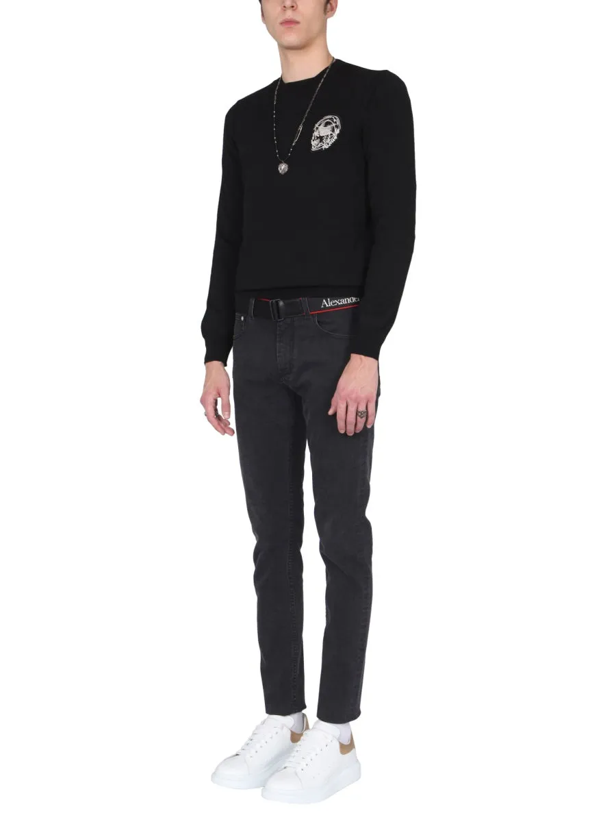 Alexander McQueen Skull Patch Knit Jumper