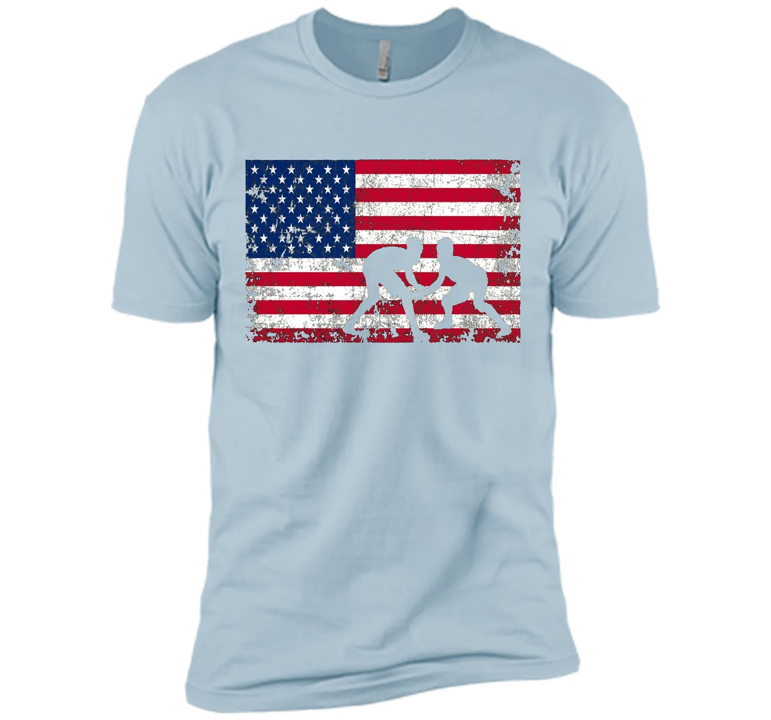 American Flag Wrestling T-shirt - Wrestling Team Gift