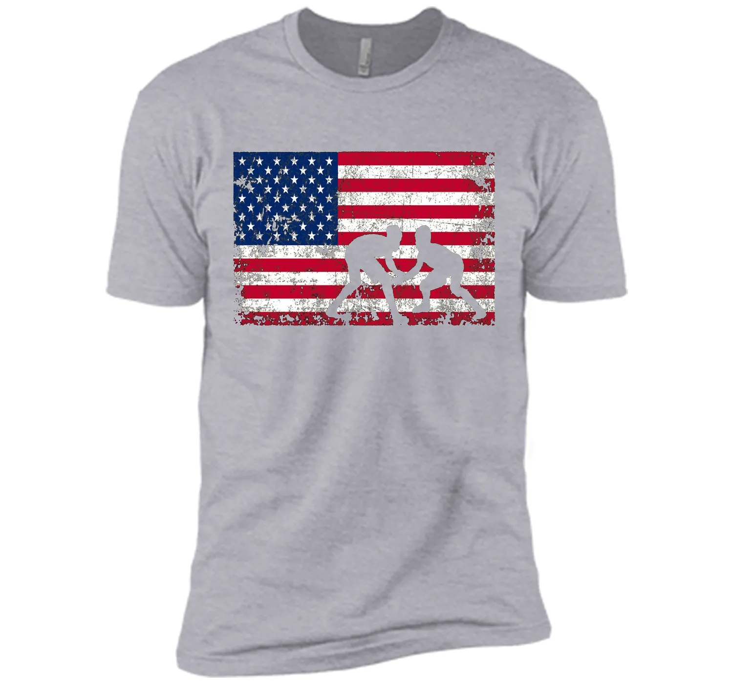 American Flag Wrestling T-shirt - Wrestling Team Gift