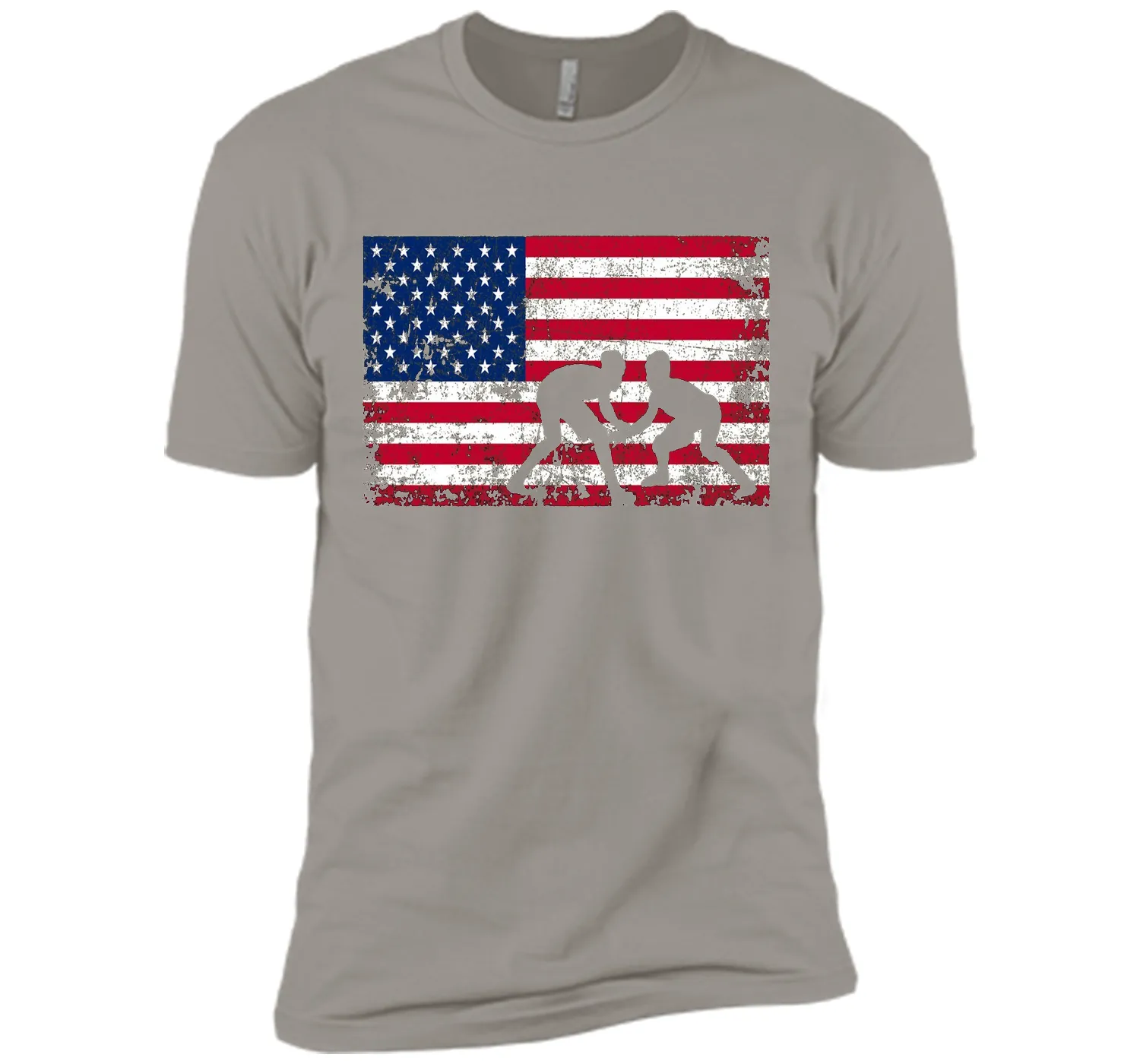 American Flag Wrestling T-shirt - Wrestling Team Gift