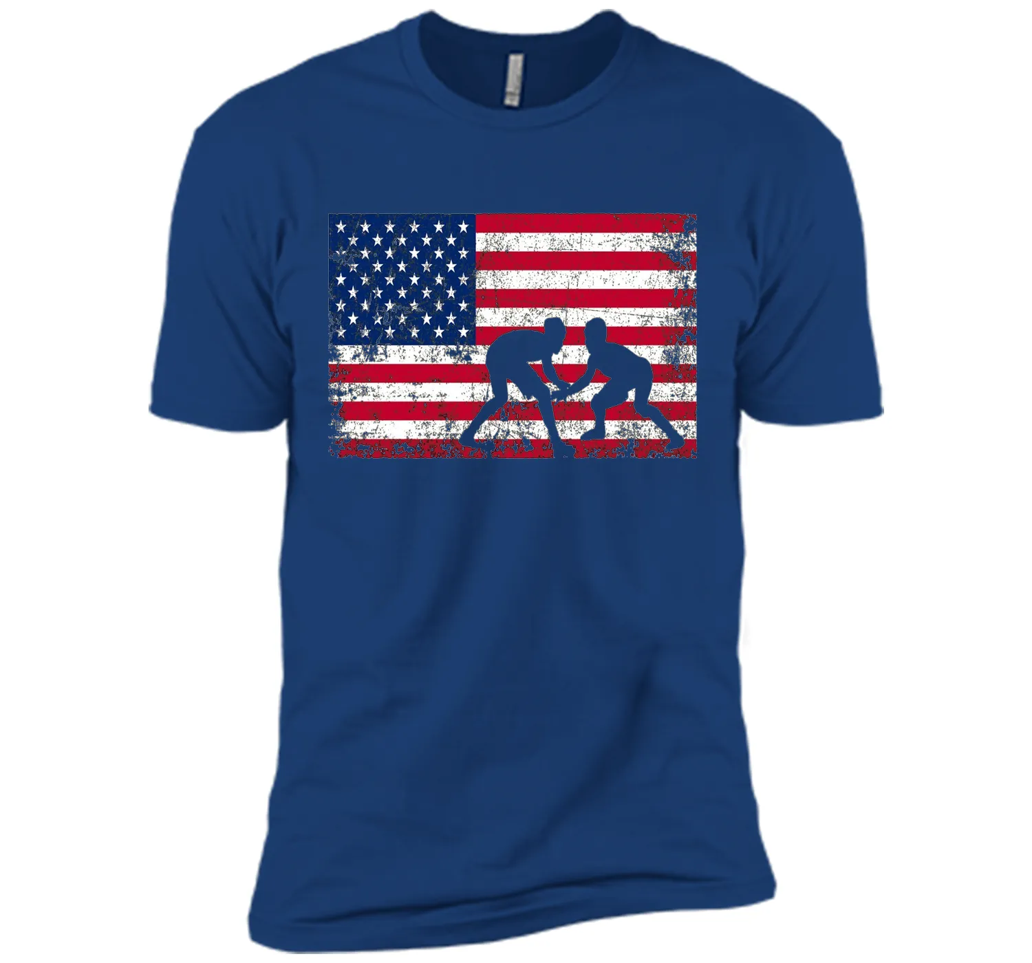 American Flag Wrestling T-shirt - Wrestling Team Gift