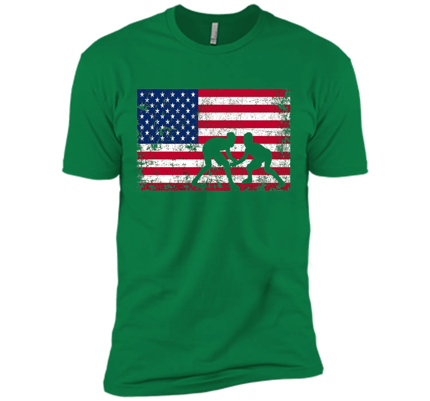 American Flag Wrestling T-shirt - Wrestling Team Gift