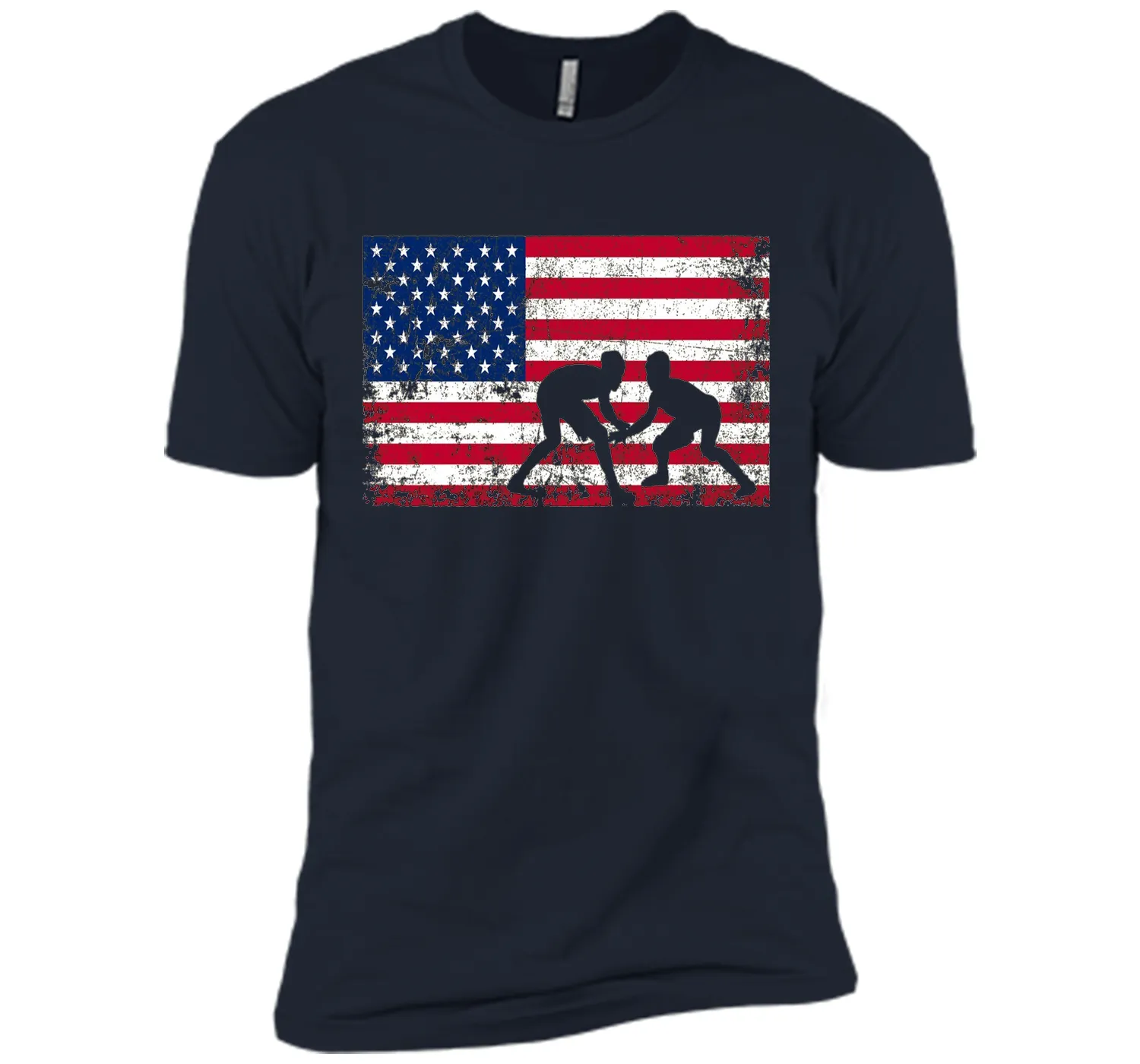 American Flag Wrestling T-shirt - Wrestling Team Gift