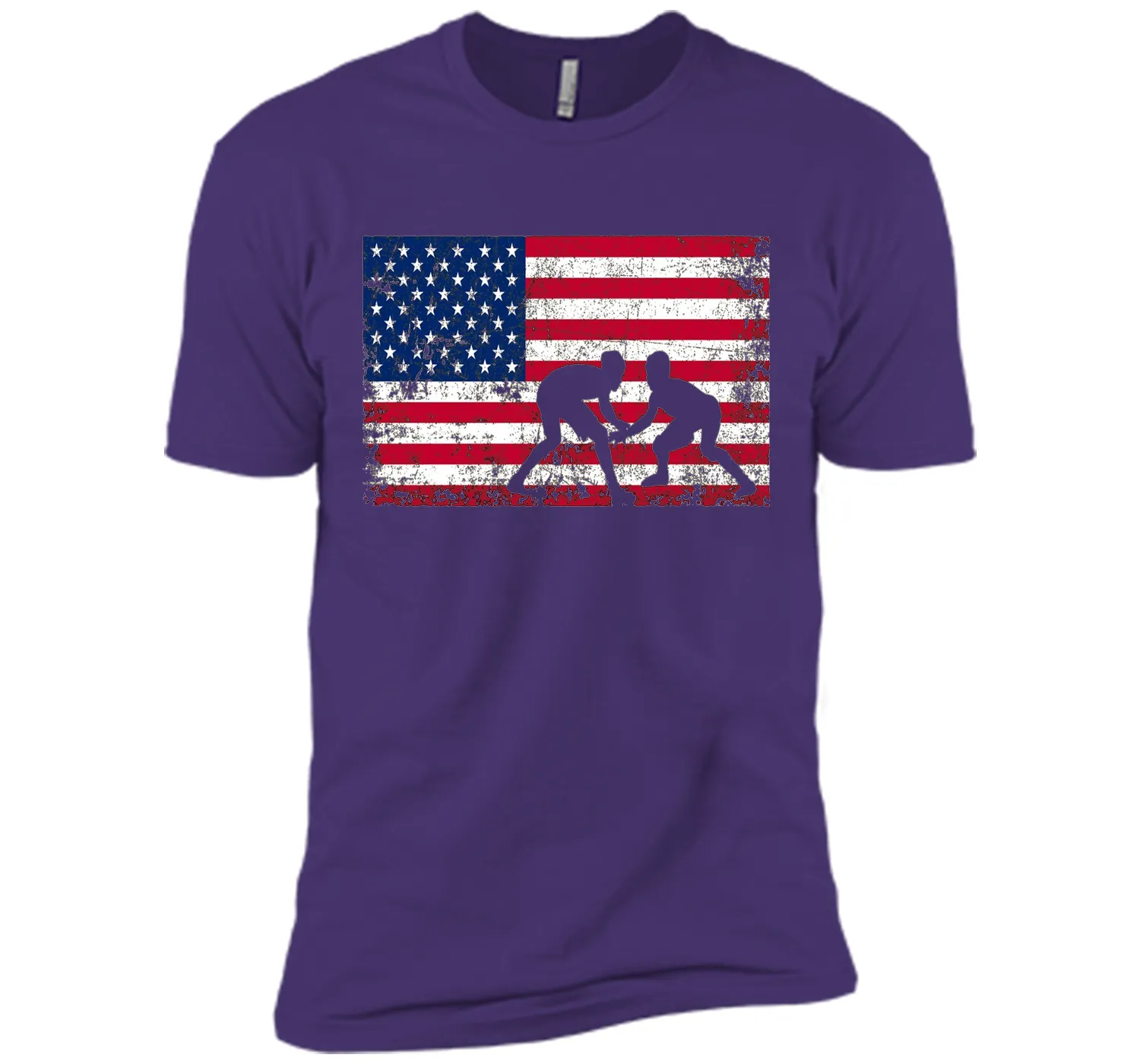 American Flag Wrestling T-shirt - Wrestling Team Gift