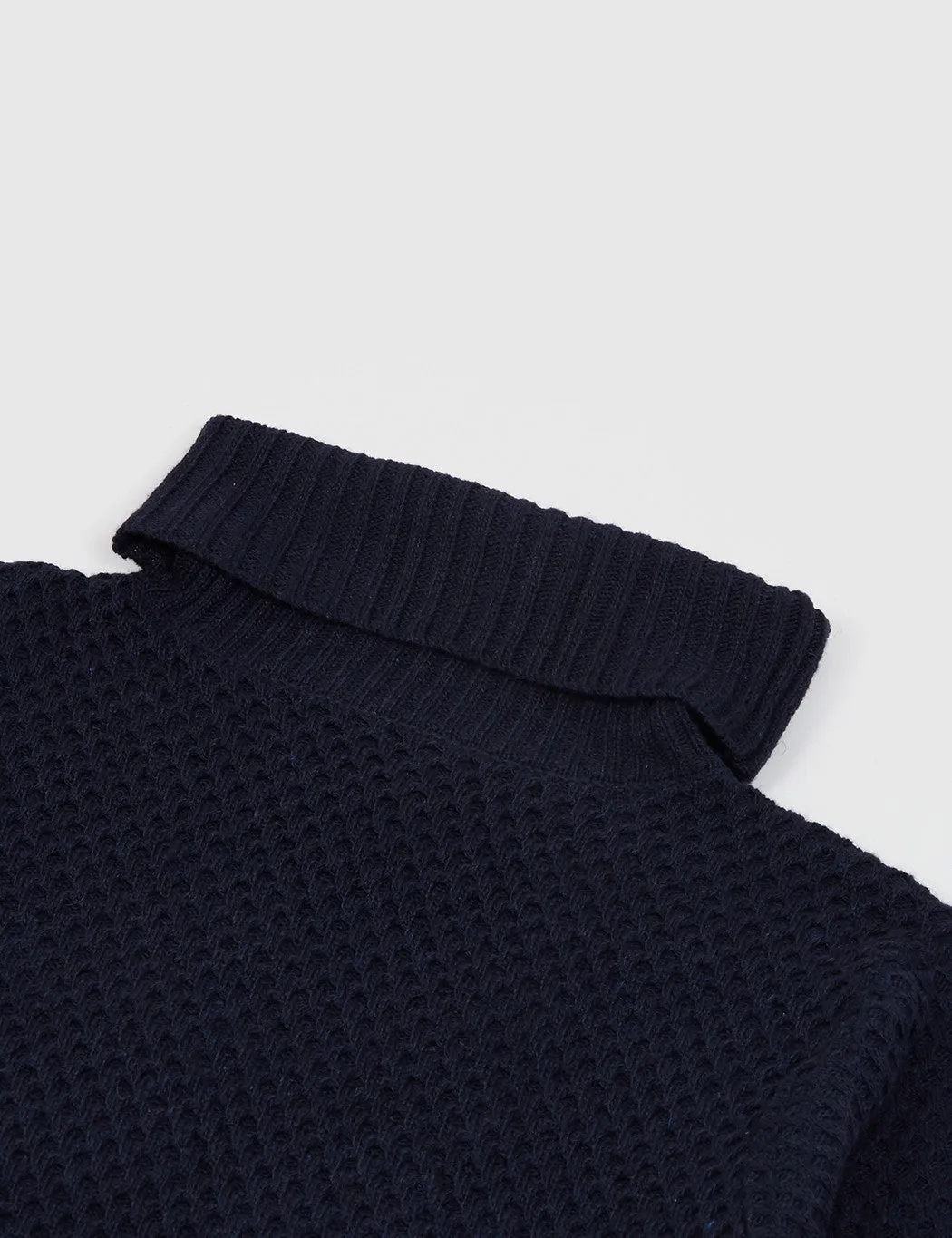 Bellfield Saxford Roll Neck Jumper - Navy