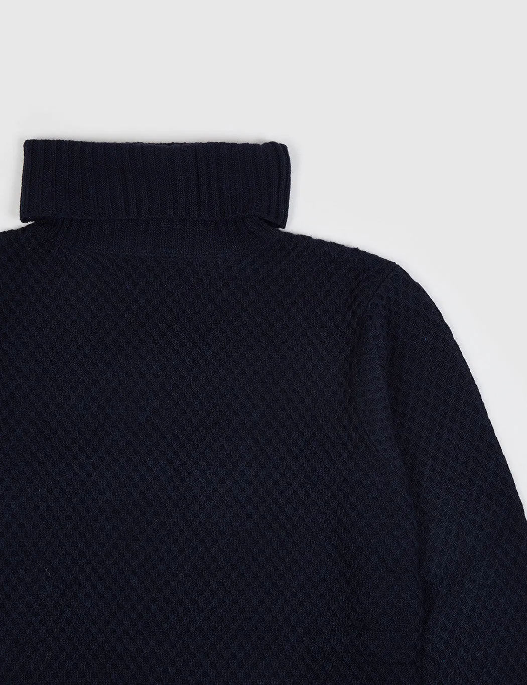 Bellfield Saxford Roll Neck Jumper - Navy