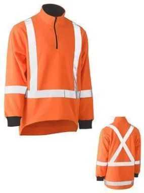 Bisley Workwear Taped Ttmc-w Hi Vis Polar Fleece Jumper With X Back BK6249XT