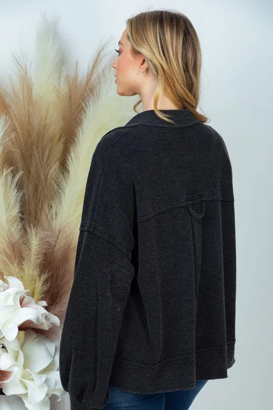 Black Thermal Shacket