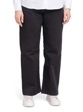 Black Wide Gabardine