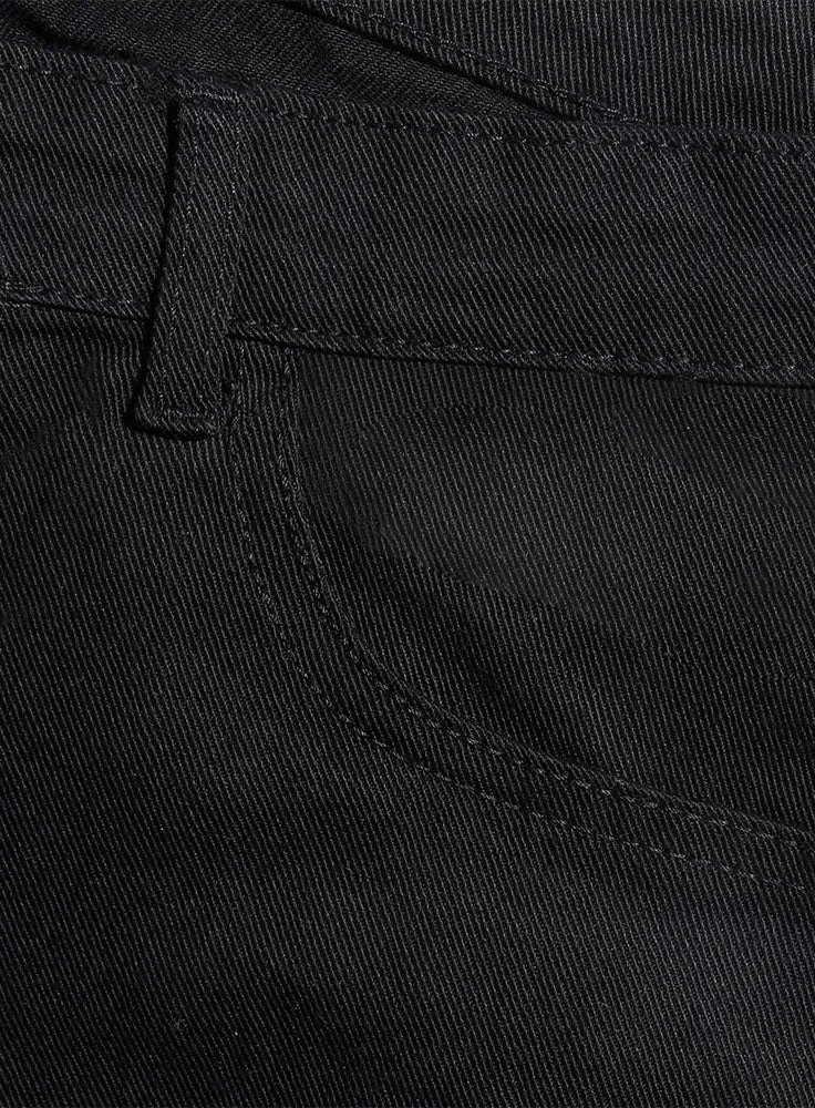 Black Wide Gabardine