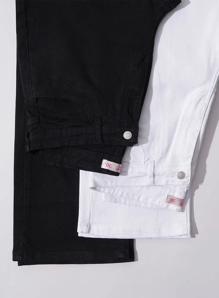 Black Wide Gabardine
