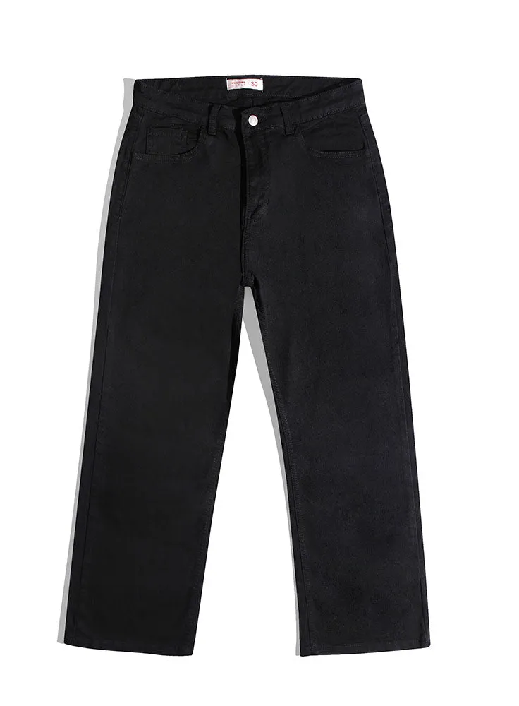 Black Wide Gabardine