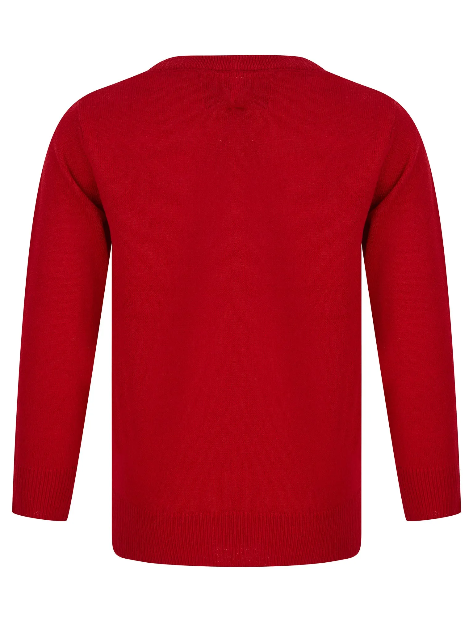 Boy's Christmas Reindeer 3D Pom-Pom Novelty Christmas Jumper in George Red - Merry Christmas Kids (4-12yrs)
