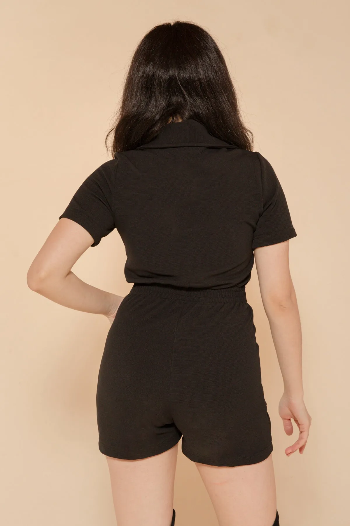 California Shake Romper in Black