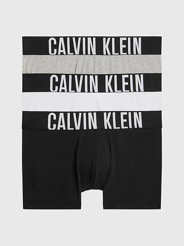 Calvin Klein MODERN COTTON 3 Pack Trunks Men Black/White/Grey Heather