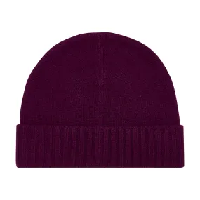 Cashmere Turn Back Hat in Beetroot