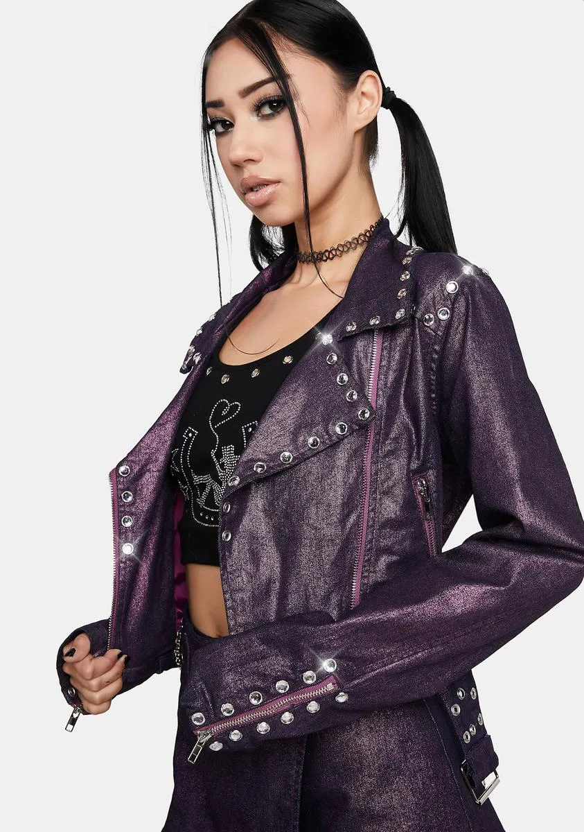 Cirque Freak Denim Moto Jacket