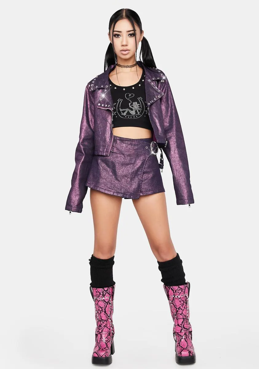 Cirque Freak Denim Moto Jacket