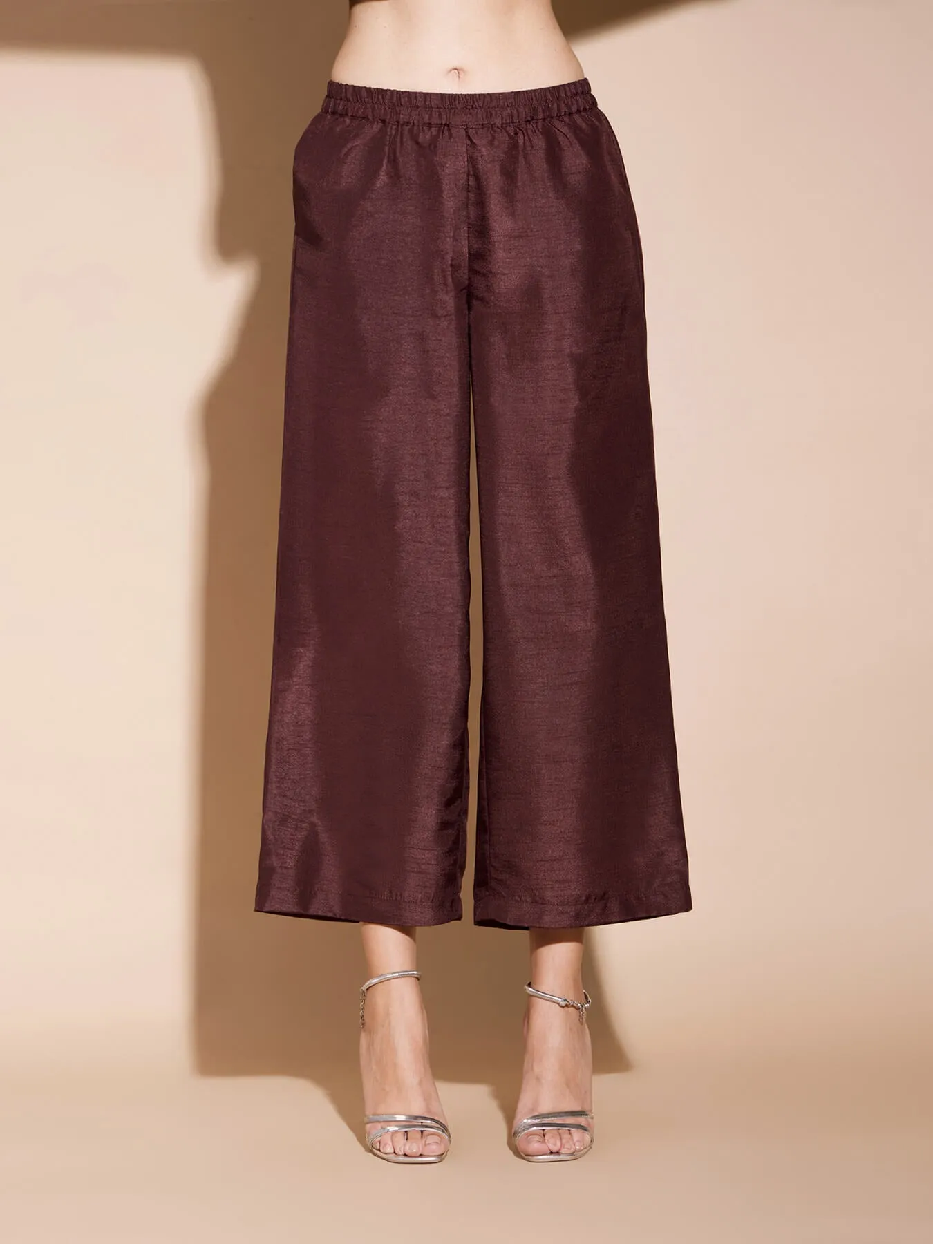 Colourblock Straight Kurta Set - Black & Maroon