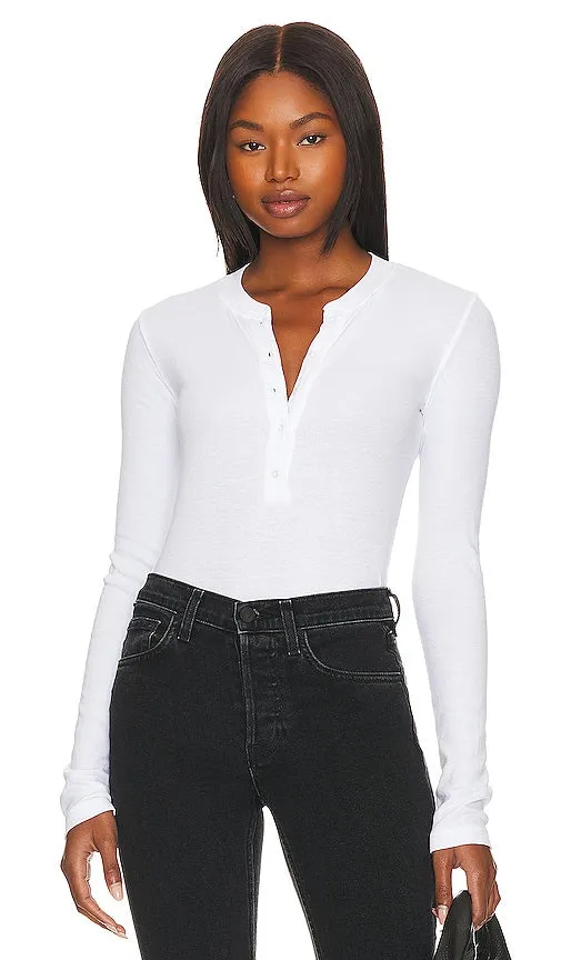 COTTON CITIZEN Verona Henley Shirt in White