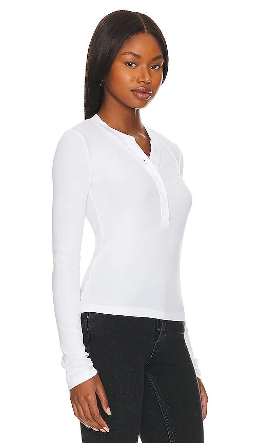COTTON CITIZEN Verona Henley Shirt in White