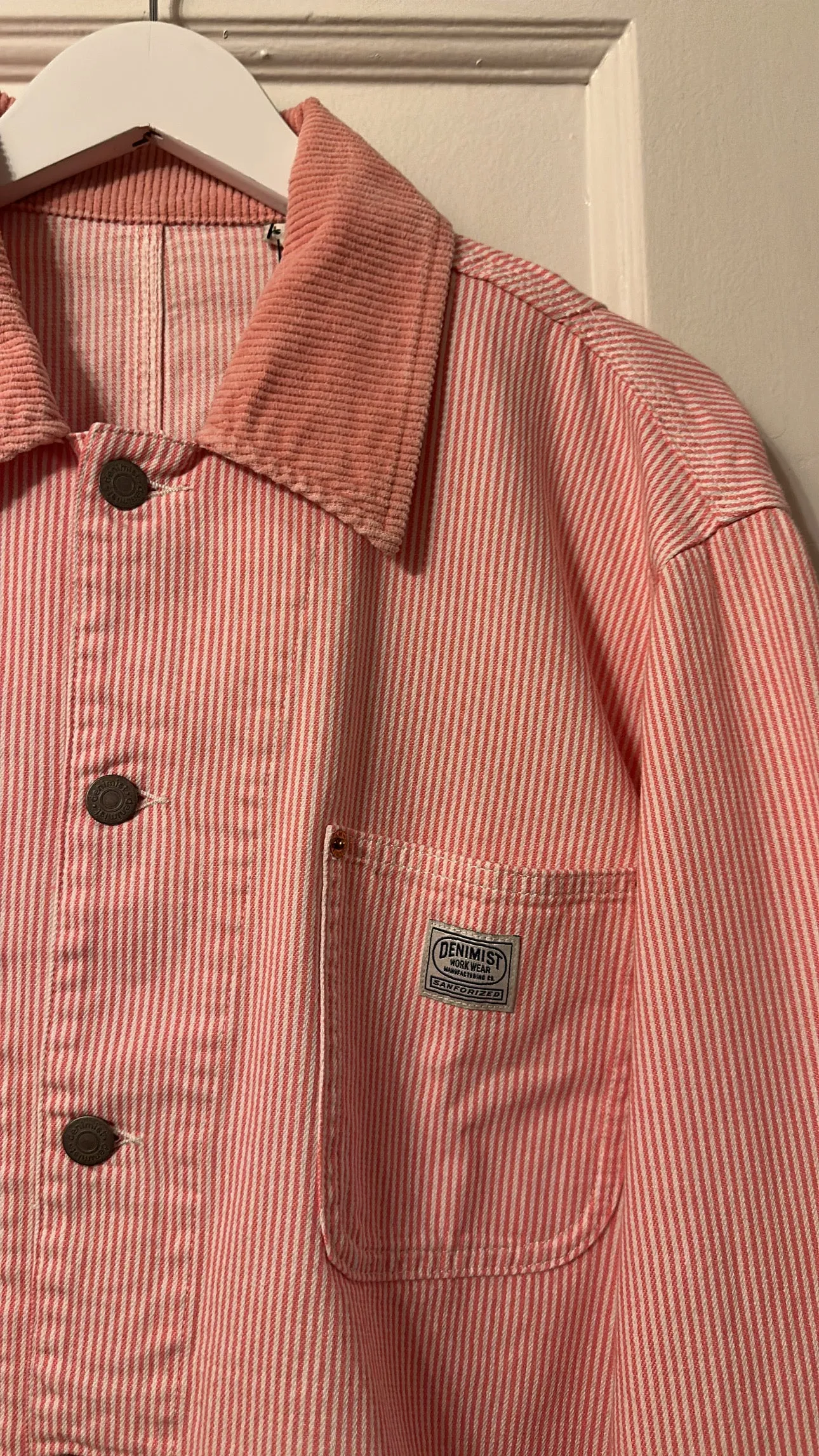 Cropped Chore Jacket Railroad Vivid Pink