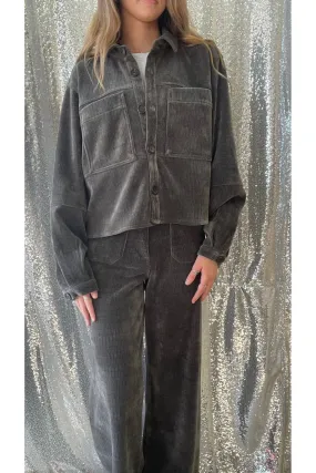 Dark Olive Cropped Gina Jacket
