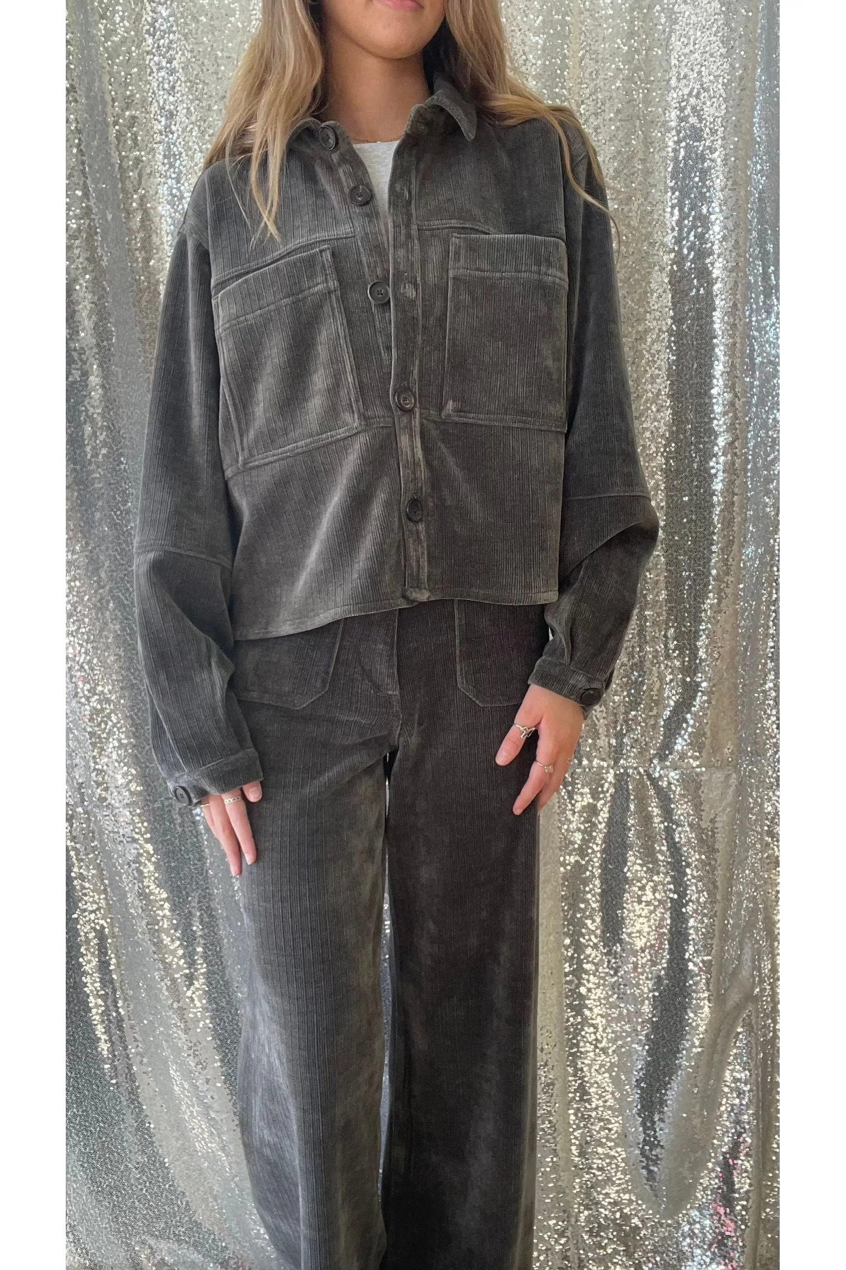 Dark Olive Cropped Gina Jacket