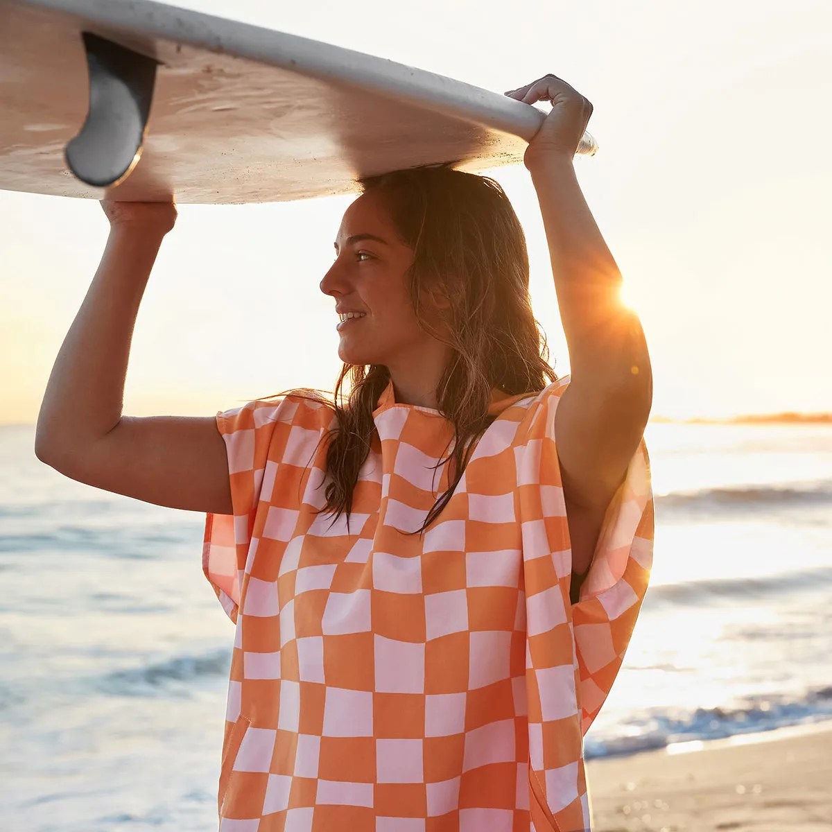 Dock & Bay Poncho Adults - Groovy Check