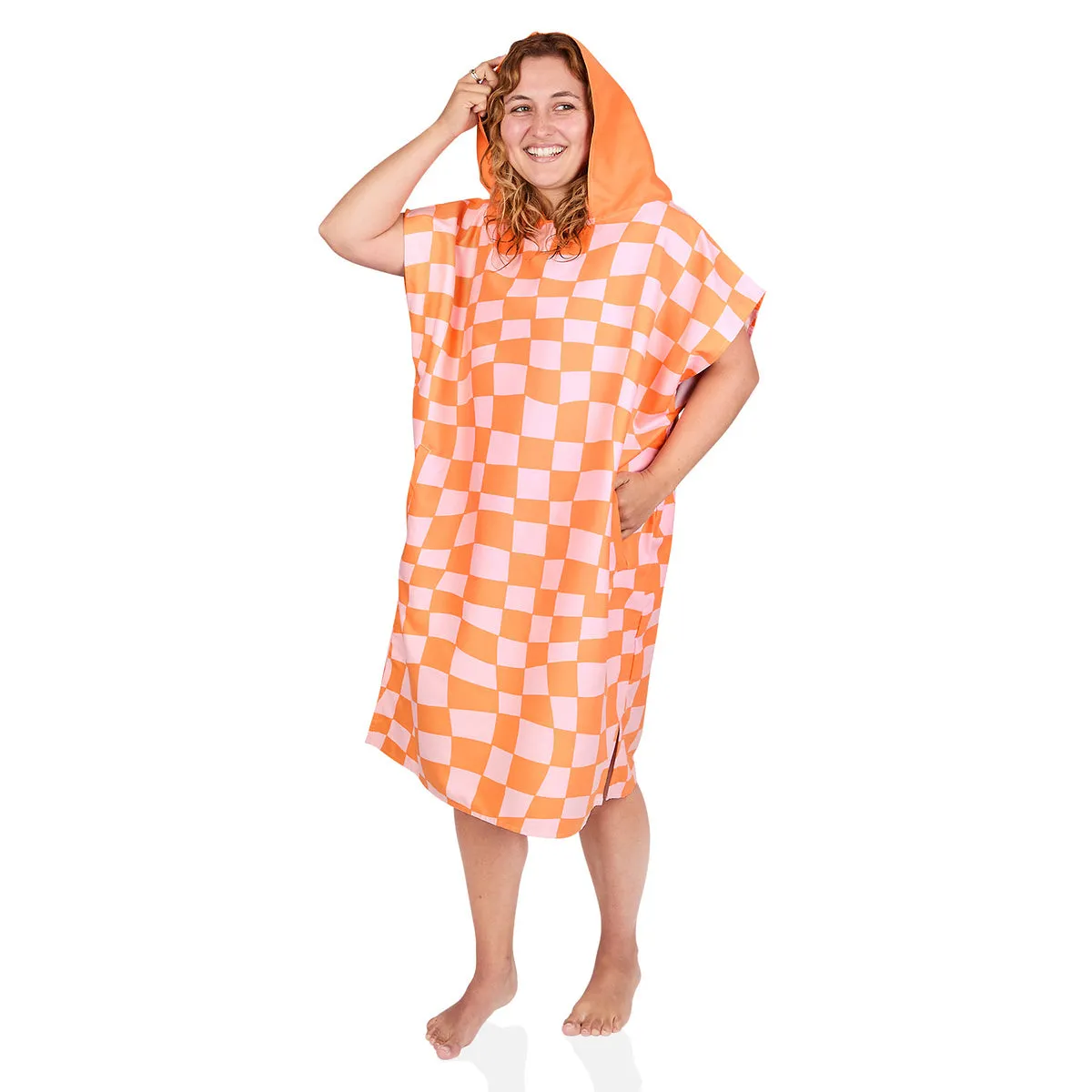 Dock & Bay Poncho Adults - Groovy Check