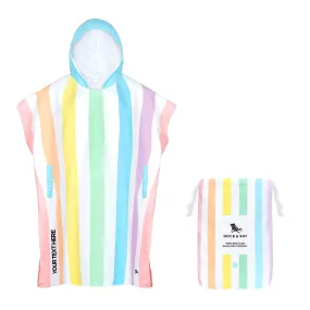 Dock & Bay Poncho Adults - Unicorn Waves - Customised Embroidery Personalised for You
