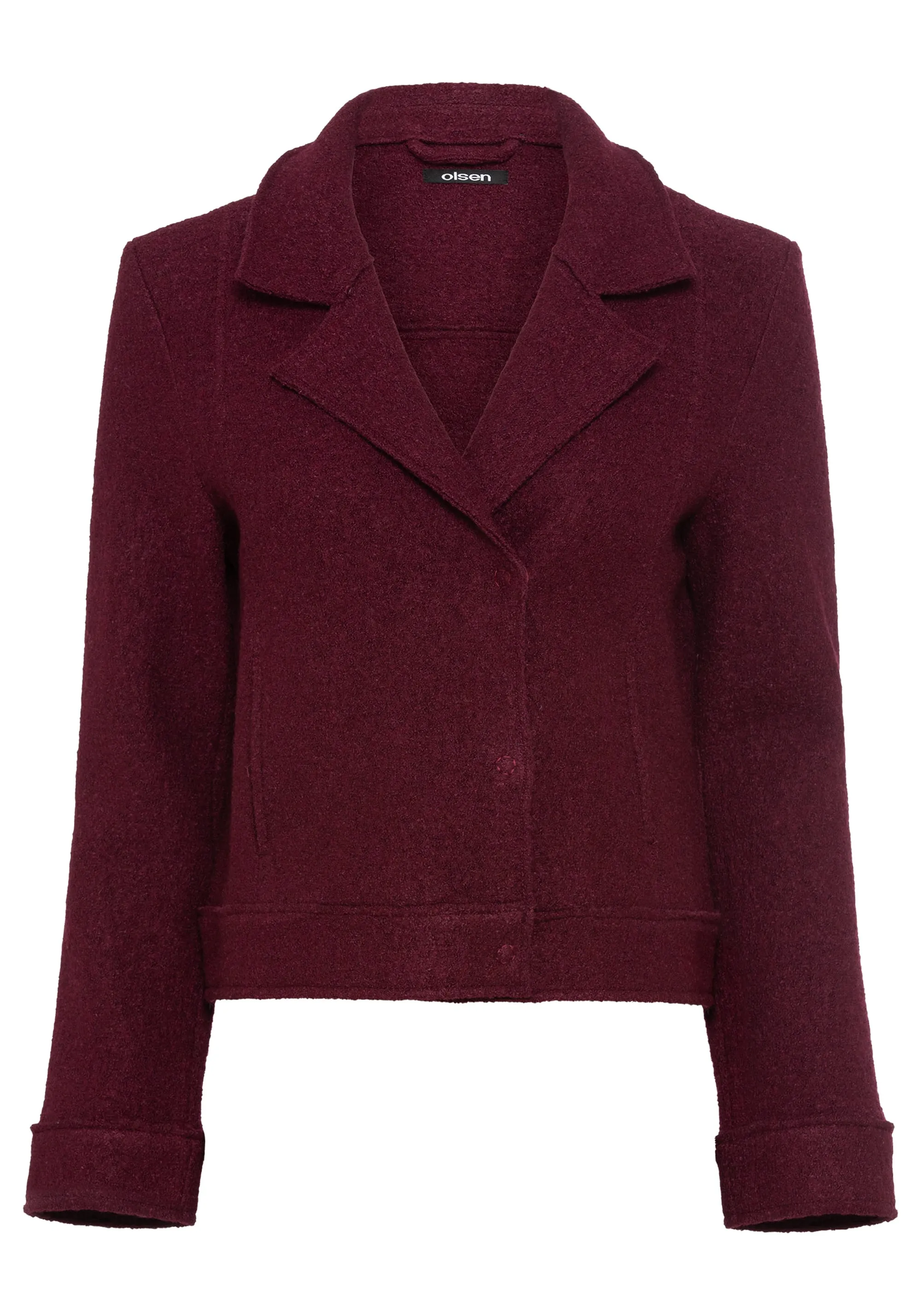 Double Breasted Boiled Wool Jacket
