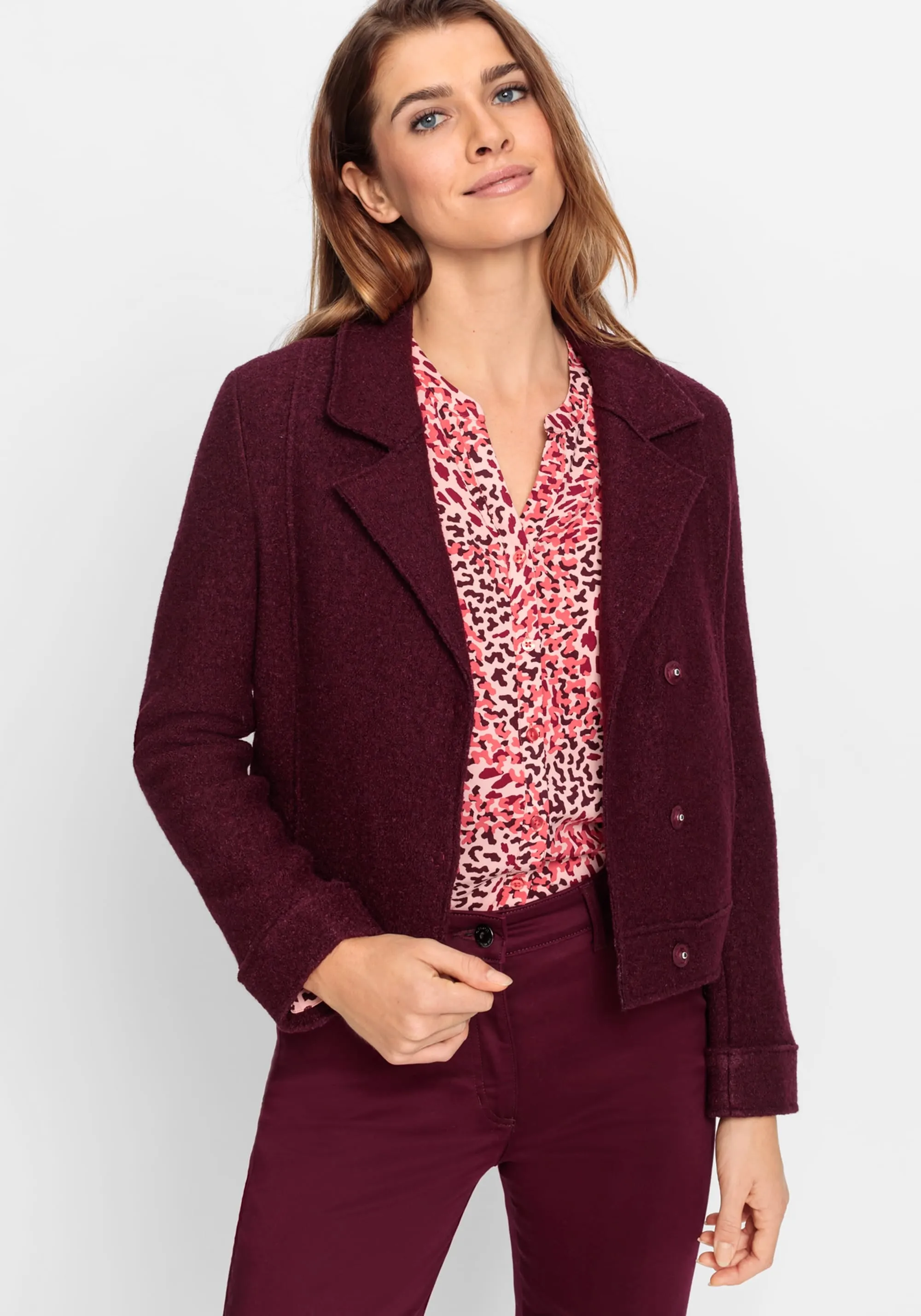 Double Breasted Boiled Wool Jacket