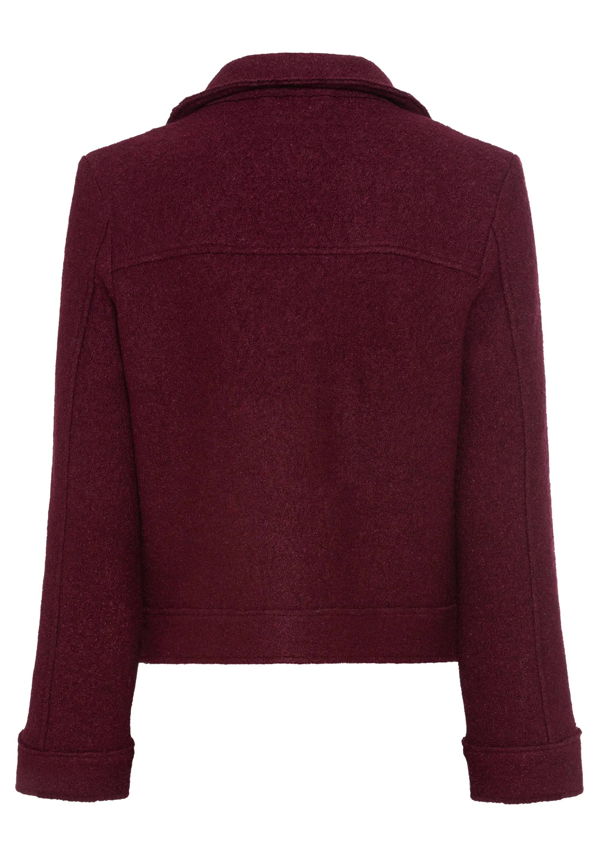 Double Breasted Boiled Wool Jacket