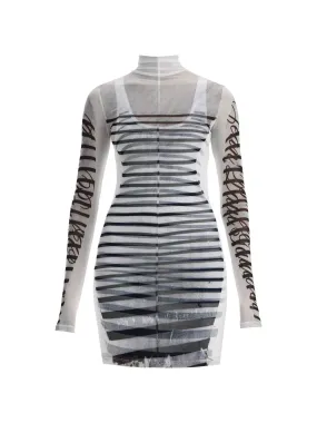 Double Layer Marinière Mini Dress