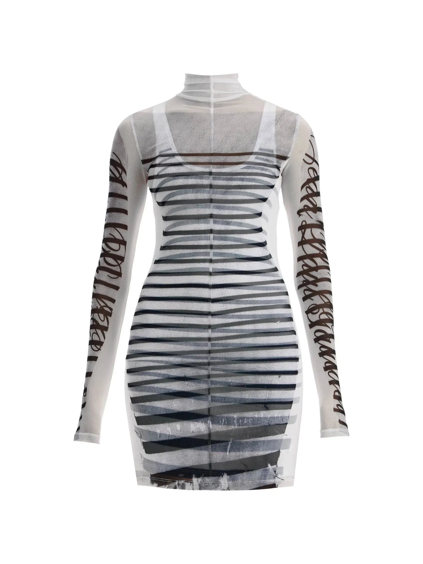 Double Layer Marinière Mini Dress