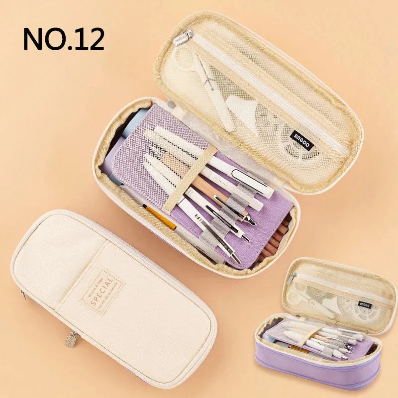 Double-Layer Pencil Case