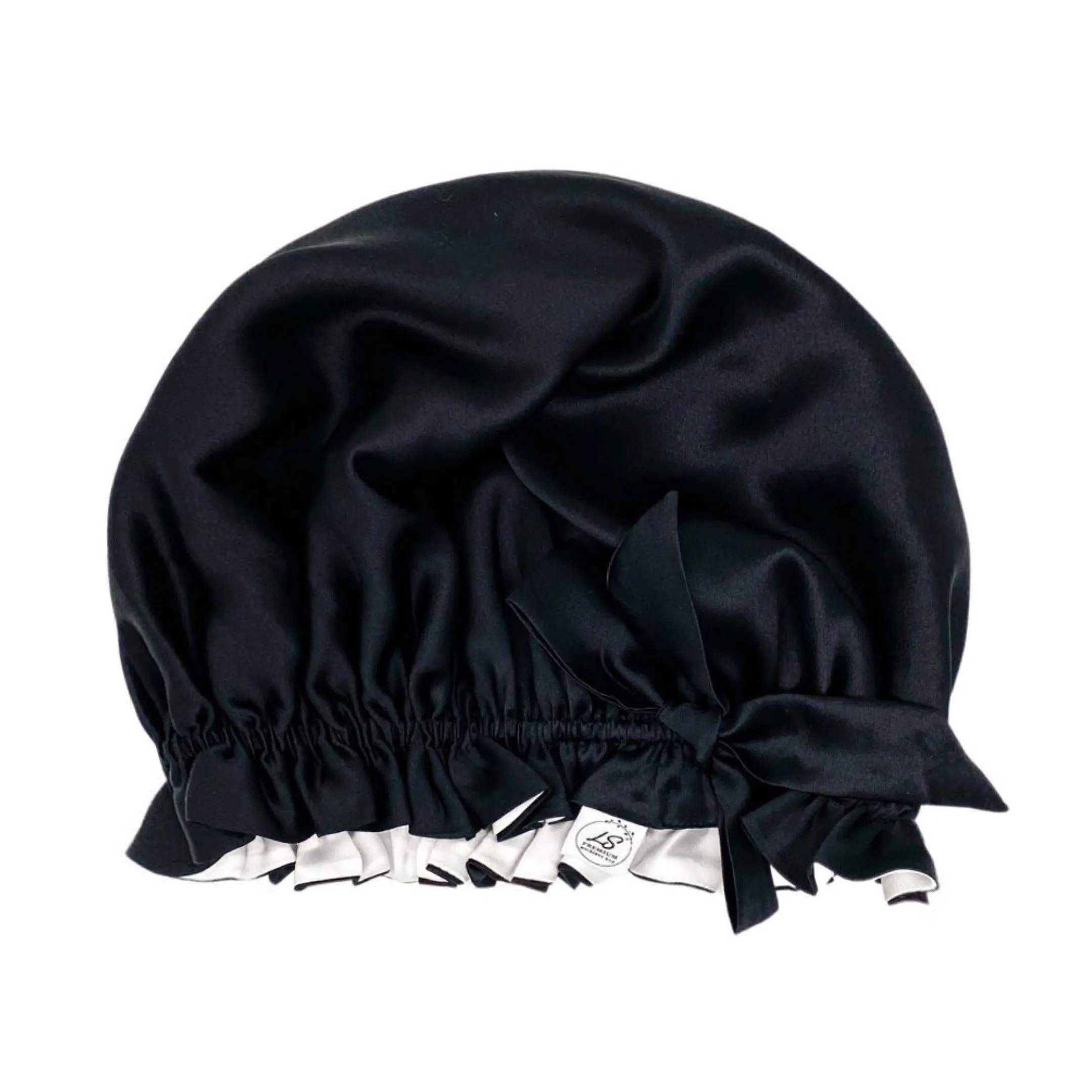 Double Layer Women Silk Hair Bonnet 100% Mulberry Silk Turban - Champagne Gold - Medium to Large