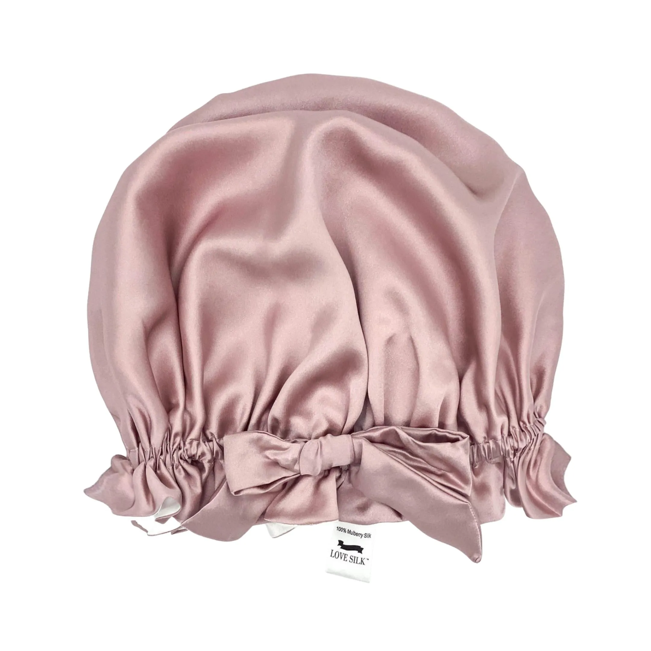 Double Layer Women Silk Hair Bonnet 100% Mulberry Silk Turban - Champagne Gold - Medium to Large