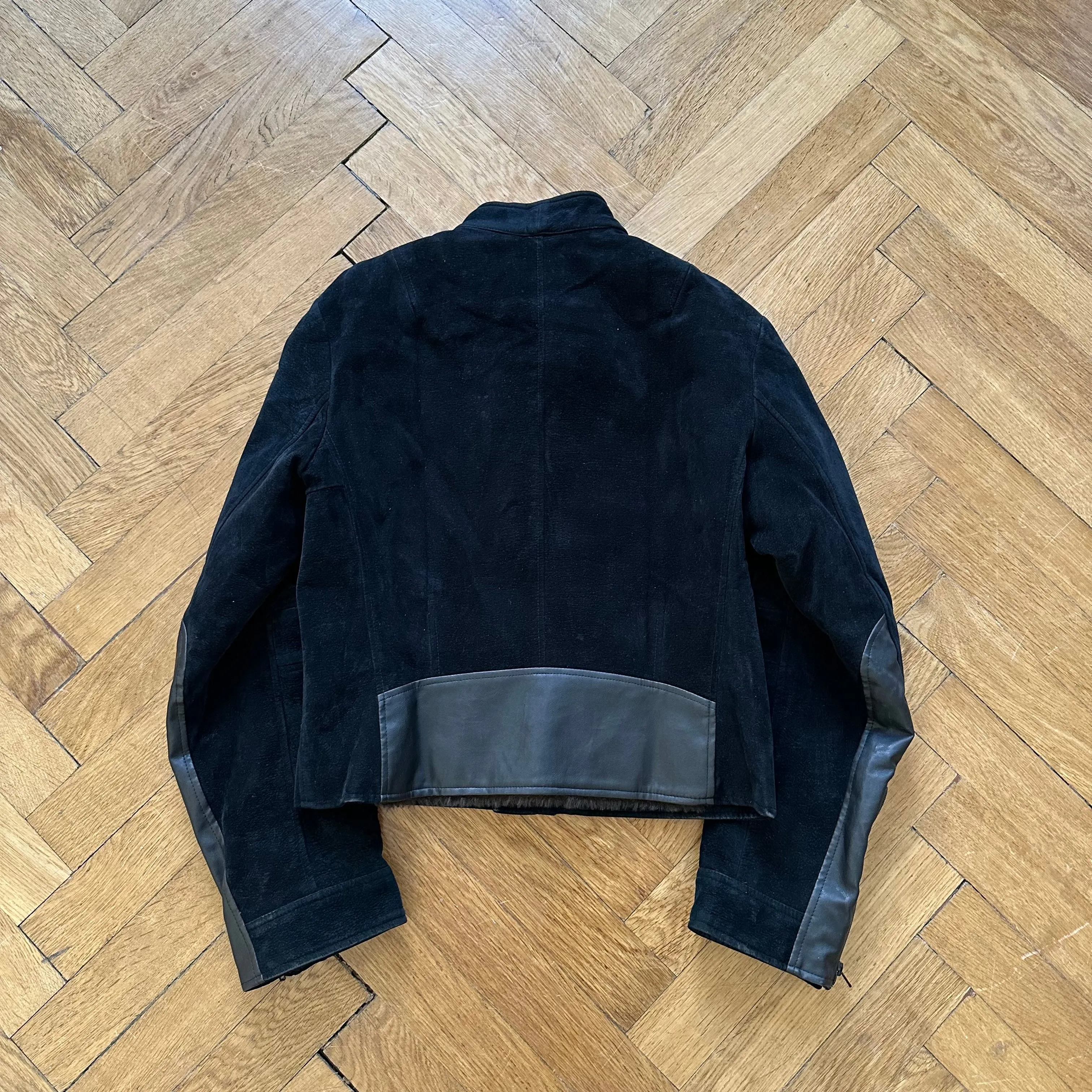 Dries van Noten 1990s Velvet Biker Jacket