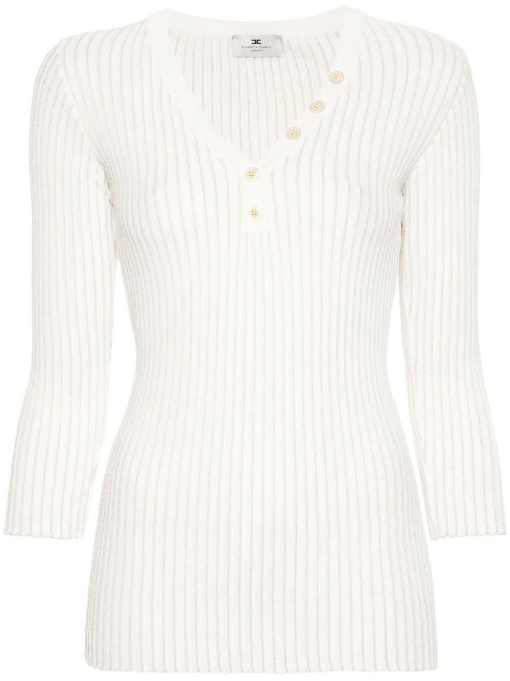 ELISABETTA FRANCHI Chic Ribbed Knit Jumper for Women