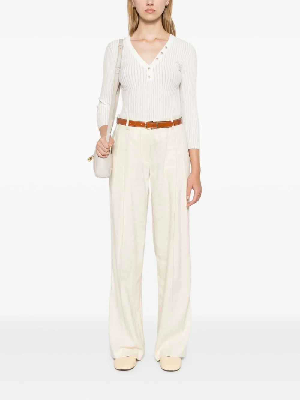 ELISABETTA FRANCHI Chic Ribbed Knit Jumper for Women