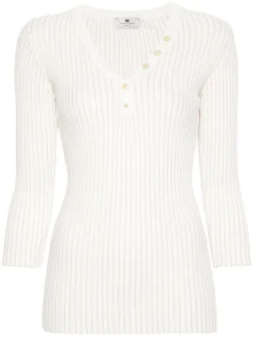 ELISABETTA FRANCHI Chic Ribbed Knit Jumper for Women