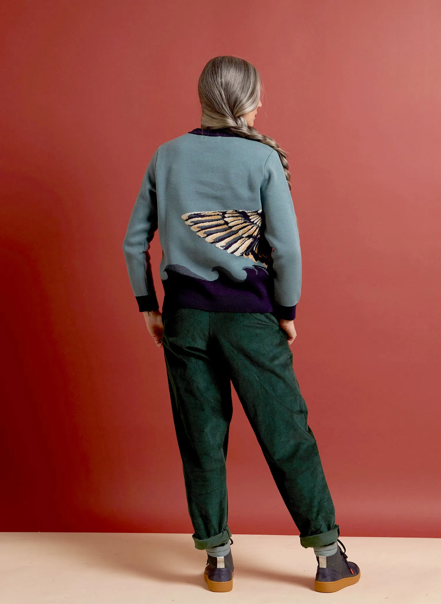 Esther Long Knitted Jumper - Mineral Blue Duck
