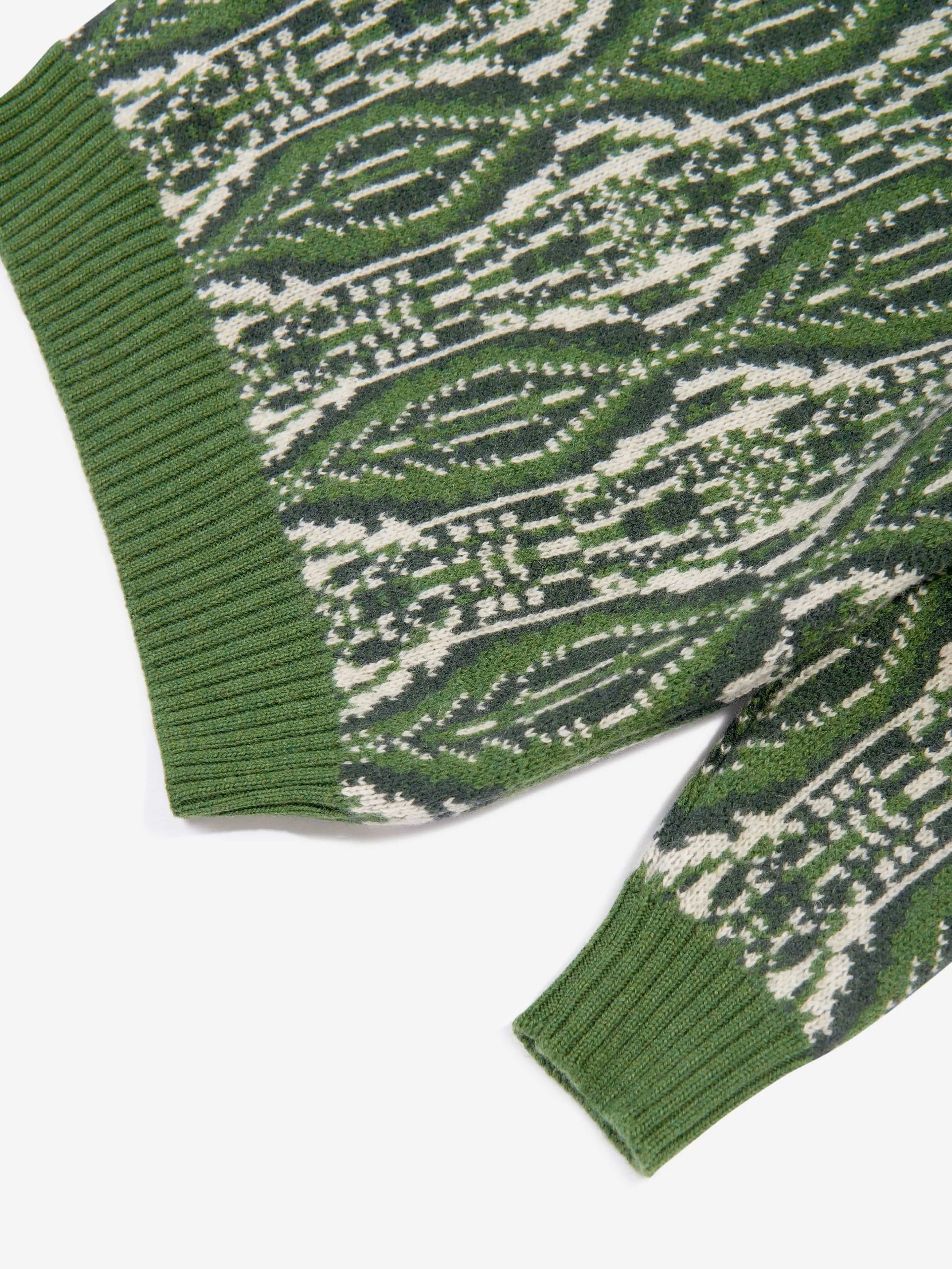 Etro Boys Wool Knitted Jumper in Green