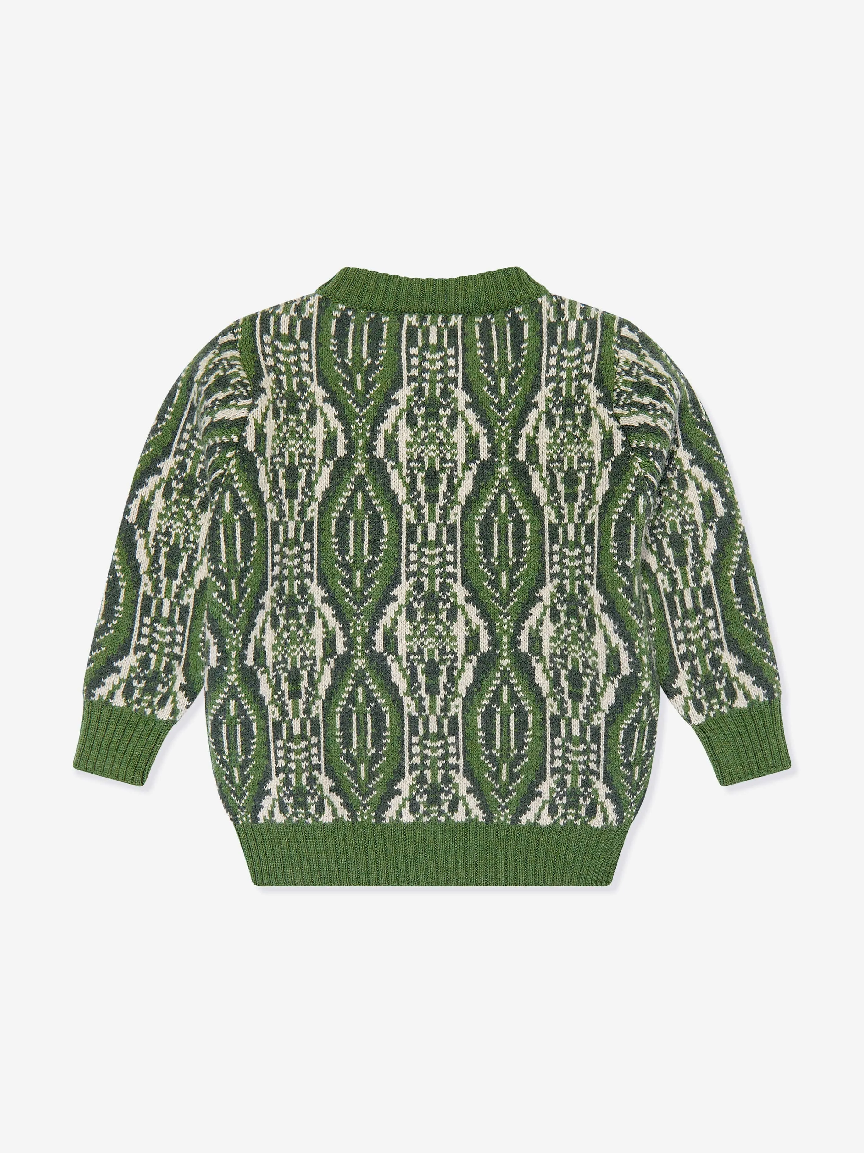 Etro Boys Wool Knitted Jumper in Green
