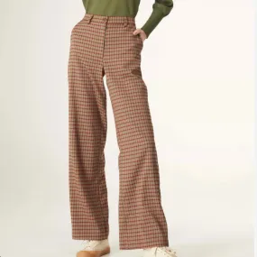 Fantastica Checks Wide Leg Fall Pant